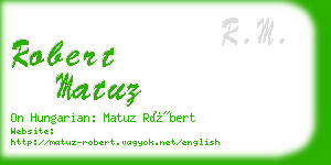 robert matuz business card